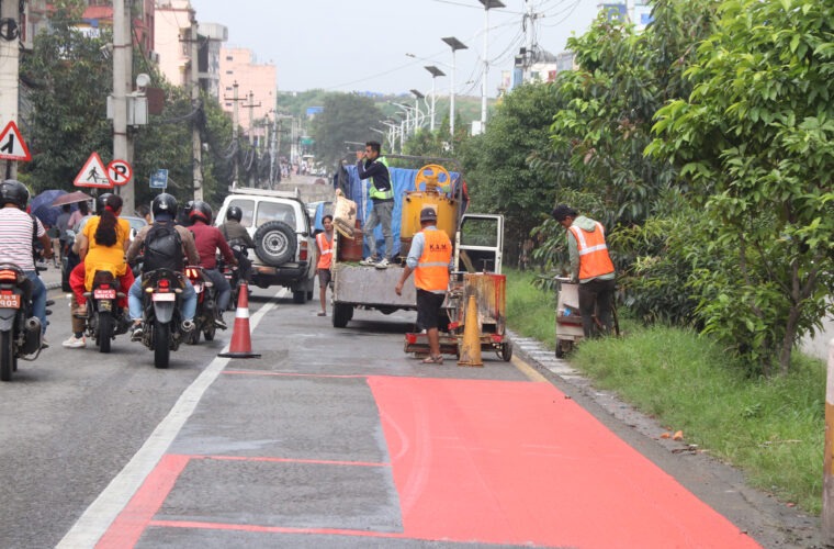 सूर्यविनायक–रत्नपार्क ‘द्रुत बस सेवा’ सञ्चालनका लागि सडकमा ‘डेडिकेटेड लेन’