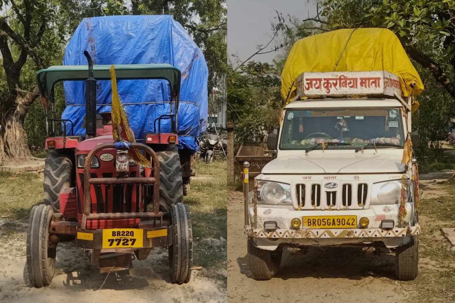 मालवाहक ट्याक्टर र पिकअप पक्राउ