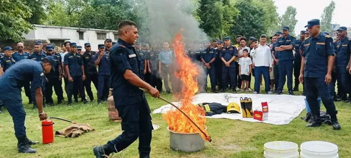 बीरगन्जमा आगलागी नियन्त्रणसम्बन्धी तालिम सम्पन्न