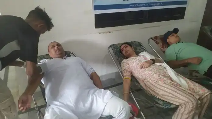 बीरगन्जमा नेसनल इन्फोटेक कलेजद्वारा आकस्मिक रक्तदान सम्पन्न