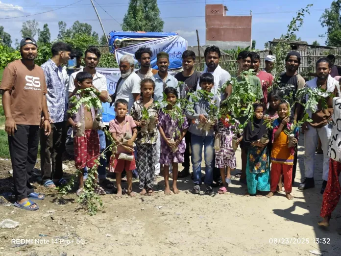 गुडविल सोसाइटीद्वारा वीरगंजका दुई वडामा ३५०० बिरुवा वितरण