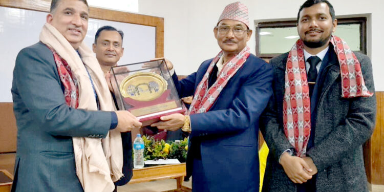 नेशनल मेडिकल कलेजमा प्रा.डा. शर्माको सम्मान तथा कन्फरेन्स हल उद्घाटन