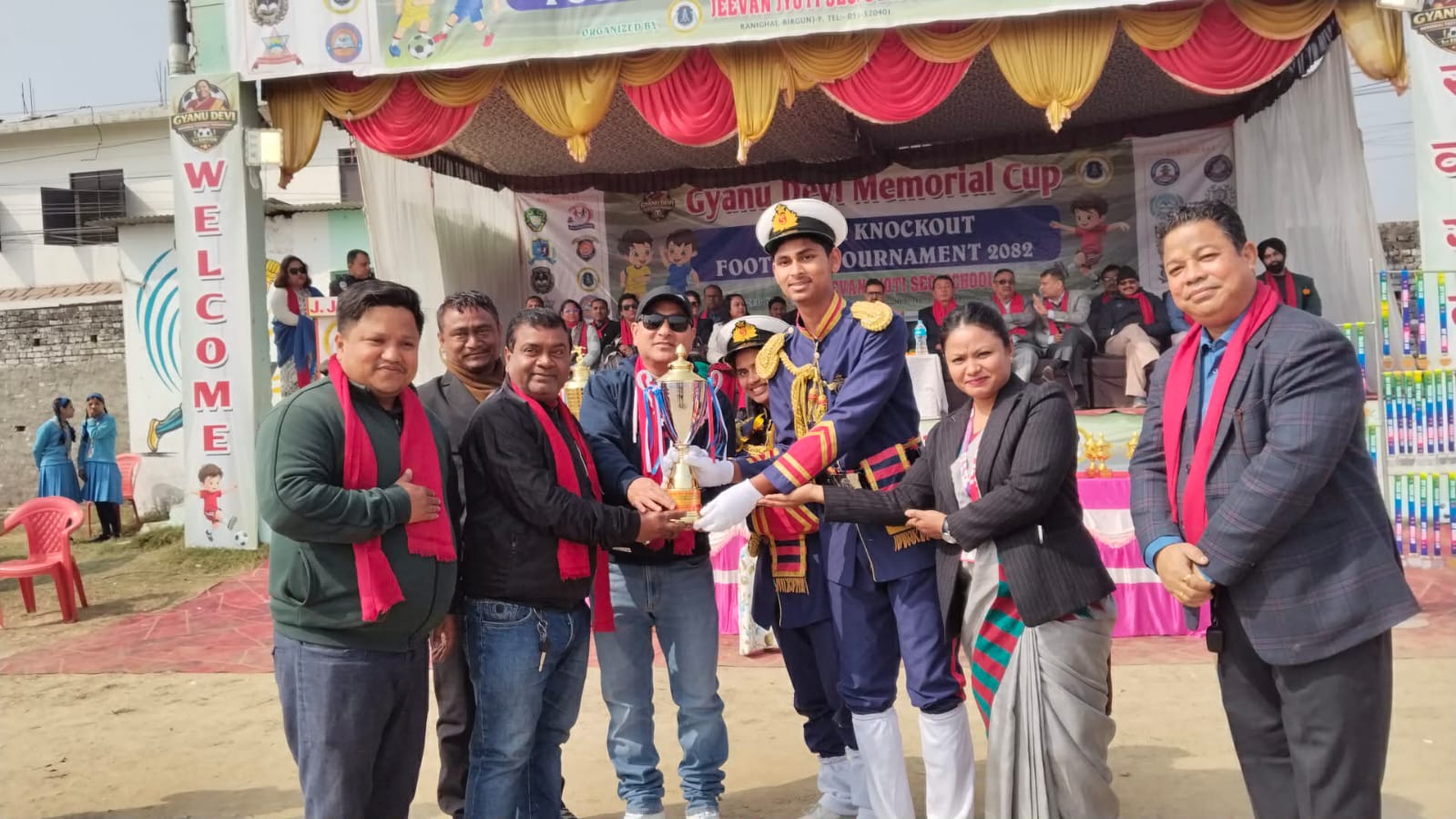 वीरगञ्जमा बाल प्रतिभा उत्पादनको नयाँ अभ्यास : ज्ञानुदेवी मेमोरियल जुनियर फुटबल सुरु