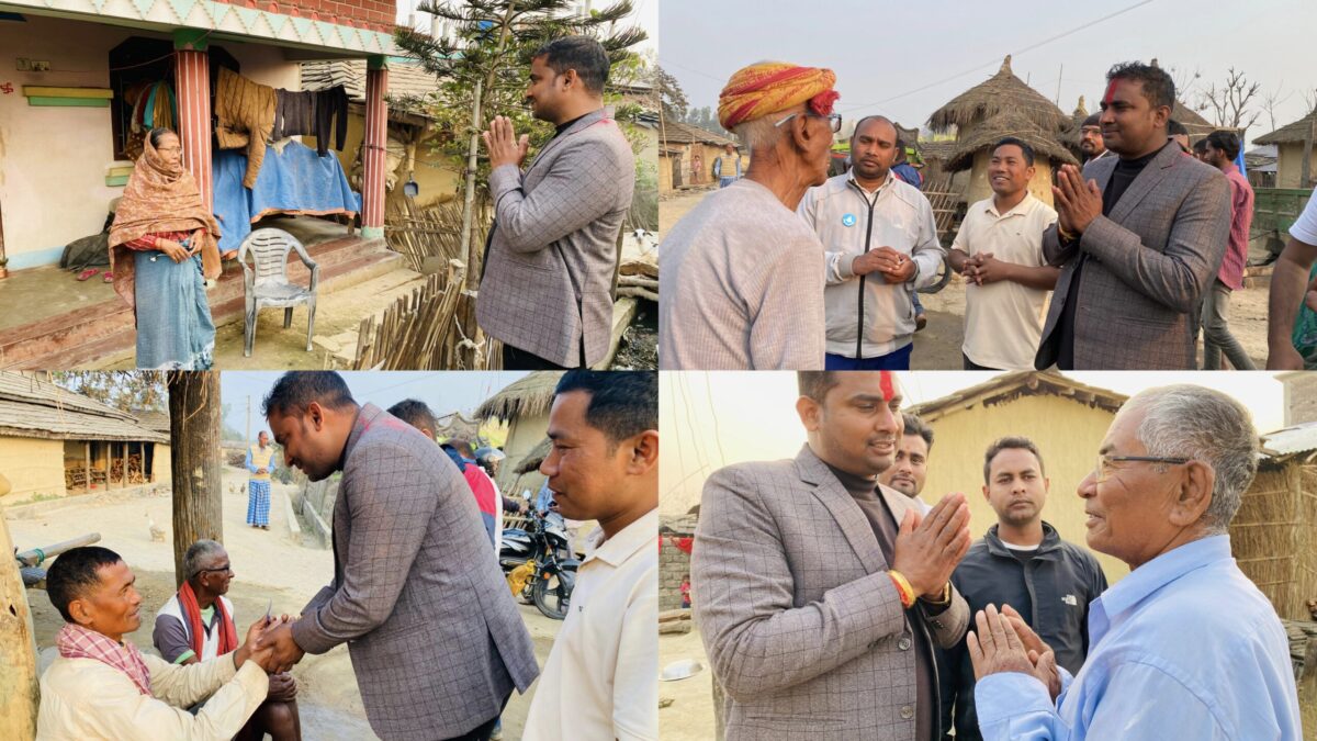 घोडपसरा टोलमा जनसम्पर्क तीव्र बनाउँदै सुशील कुमार कानु, शिक्षा–स्वास्थ्य सुधार र रोजगारी सिर्जना मुख्य एजेन्डा