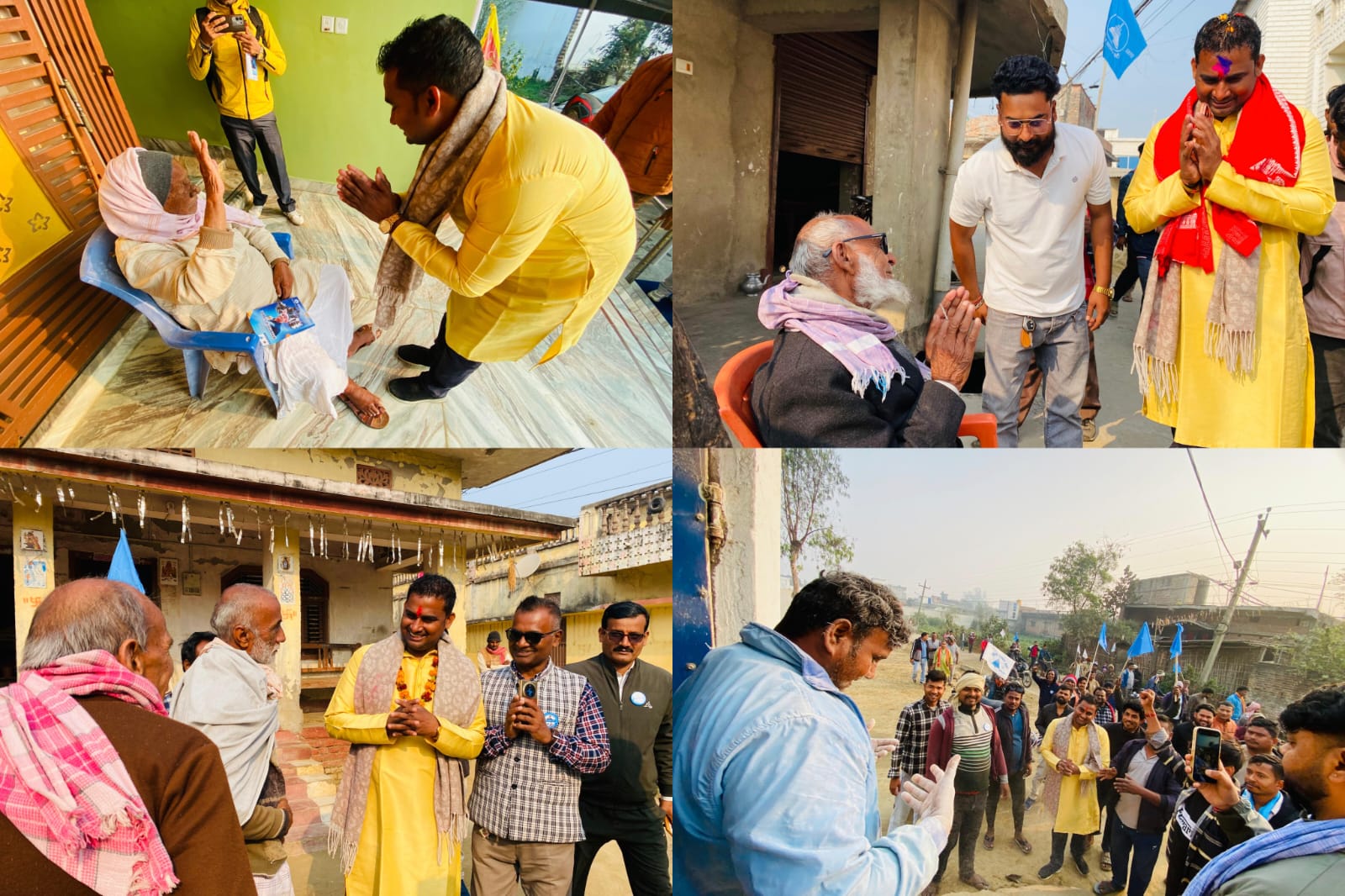 अलौ सिवान टोलमा सुशील कानुको घरदैलोमा जनलहर, ८५ वर्षीय जेष्ठ नागरिकले दिए परिवर्तनको सन्देश