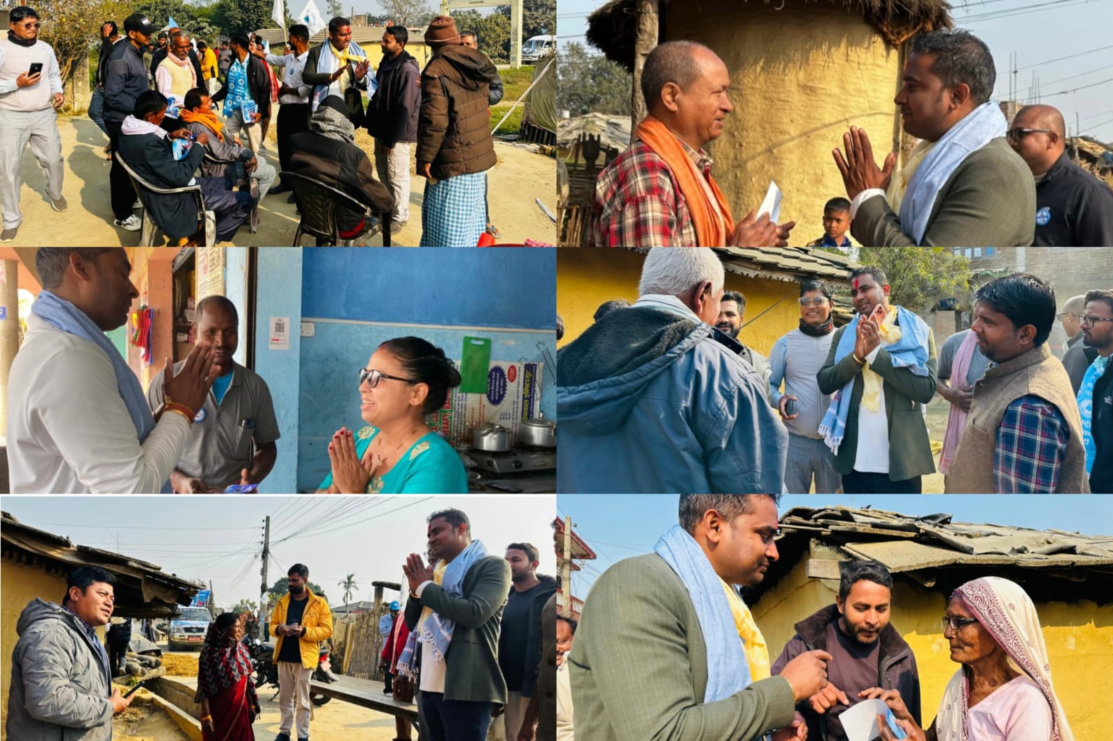 पर्सा–२ मा सुशील कानुको घरदैलो तीव्र, घण्टीमा मतदान गर्न मतदातासँग अपिल