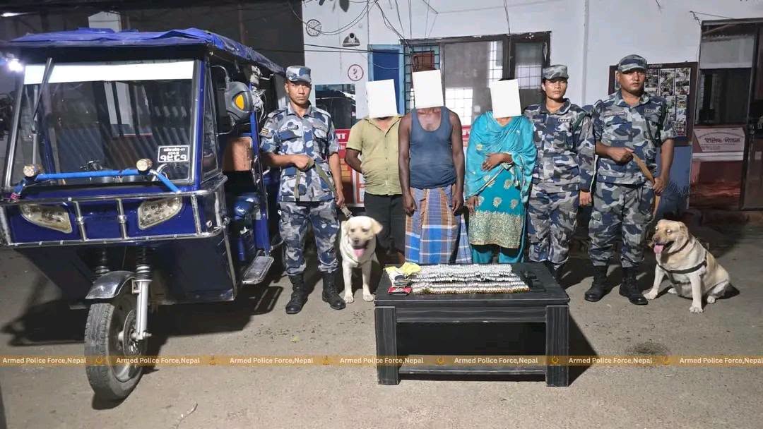 वीरगञ्जमा ६०० एम्पुल प्रतिबन्धित लागूऔषधसहित तीन जना पक्राउ