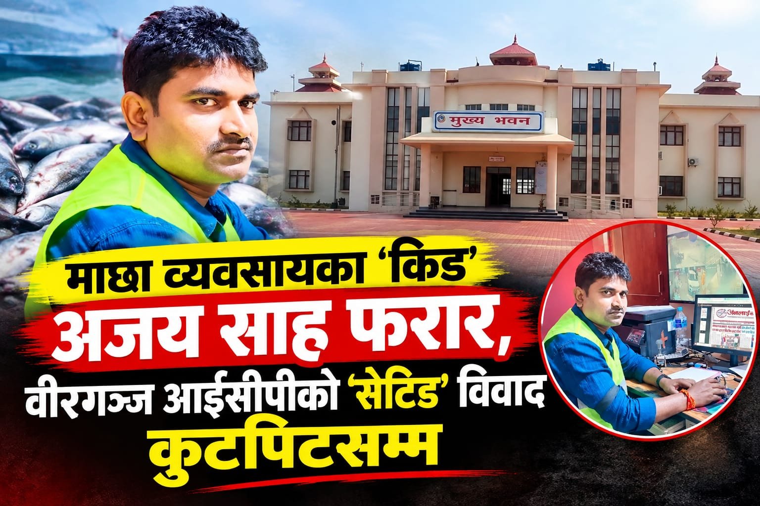 माछा व्यवसायका ‘किङ’ अजय साह फरार, वीरगञ्ज आईसीपीको ‘सेटिङ’ विवाद कुटपिटसम्म